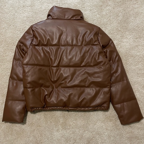 Hollister VEGAN LEATHER PUFFER JACKET, size US XL - Picture 8 of 8